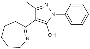 3-METHYL-1-PHENYL-4-(3,4,5,6-TETRAHYDRO-2H-AZEPIN-7-YL)-1H-PYRAZOL-5-OL Struktur