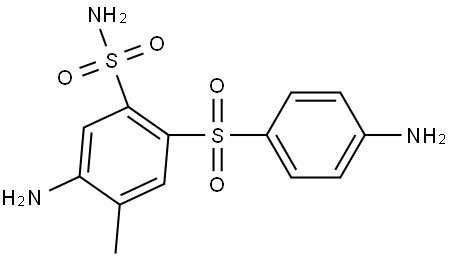 5-AMINO-2-[(4-AMINOPHENYL)SULFONYL]-4-METHYLBENZENESULFONAMIDE Struktur