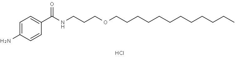 4-AMINO-N-(3-(DODECYLOXY)PROPYL)BENZAMIDE HYDROCHLORIDE Struktur