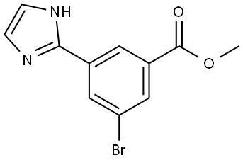 methyl 3-bromo-5-(1H-imidazol-2-yl)benzoate Struktur