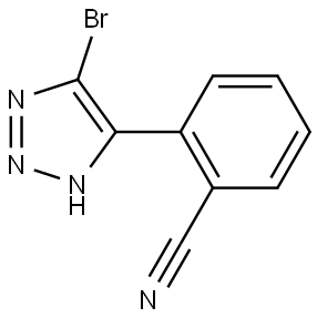 2-(5-bromo-1H-1,2,3-triazol-4-yl)benzonitrile Struktur