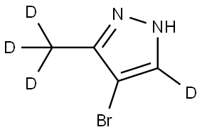 4-bromo-3-(methyl-d3)-1H-pyrazole-5-d Struktur