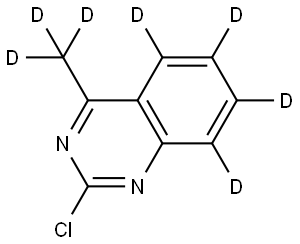 2-chloro-4-(methyl-d3)quinazoline-5,6,7,8-d4 Structure