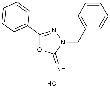 3-BENZYL-5-PHENYL-1,3,4-OXADIAZOL-2(3H)-IMINE HYDROCHLORIDE Struktur
