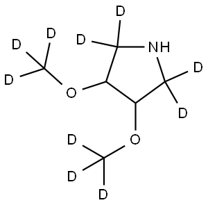3,4-bis(methoxy-d3)pyrrolidine-2,2,5,5-d4 Structure