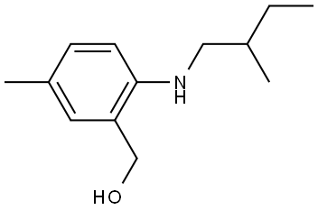 5-methyl-2-(2-methylbutylamino)phenyl]methanol Structure