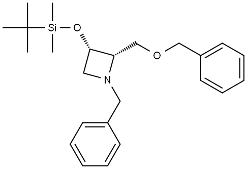 cis-1-benzyl-2-(benzyloxymethyl)azetidin-3-yl]oxy-tert-butyl-dimethyl-silane Structure