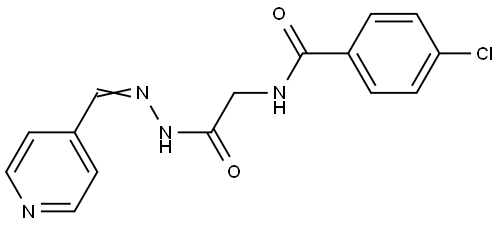 4-CHLORO-N-(2-OXO-2-(2-(4-PYRIDINYLMETHYLENE)HYDRAZINO)ETHYL)BENZAMIDE Struktur