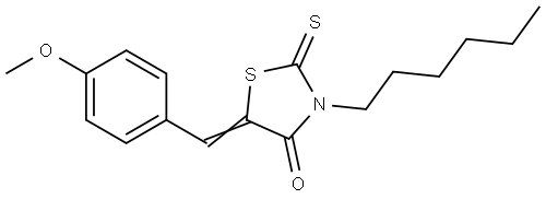 3-HEXYL-5-(4-METHOXYBENZYLIDENE)-2-THIOXO-1,3-THIAZOLIDIN-4-ONE Struktur