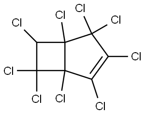 1,2,3,4,4,5,6,7,7-NONACHLOROBICYCLO(3.2.0)HEPT-2-ENE Struktur