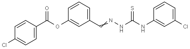 3-(2-((3-CHLOROANILINO)CARBOTHIOYL)CARBOHYDRAZONOYL)PHENYL 4-CHLOROBENZOATE Struktur