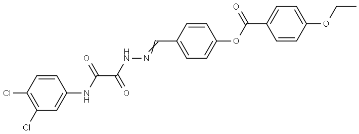 4-(2-((3,4-DICHLOROANILINO)(OXO)ACETYL)CARBOHYDRAZONOYL)PHENYL 4-ETHOXYBENZOATE Struktur
