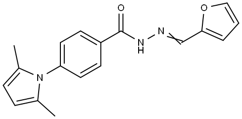 4-(2,5-DIMETHYL-1H-PYRROL-1-YL)-N'-(2-FURYLMETHYLENE)BENZOHYDRAZIDE Struktur