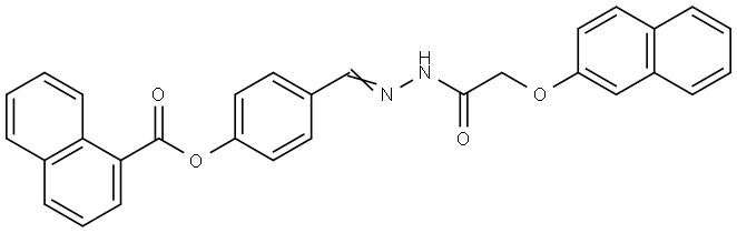 4-(2-((2-NAPHTHYLOXY)ACETYL)CARBOHYDRAZONOYL)PHENYL 1-NAPHTHOATE Struktur