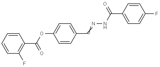 4-(2-(4-FLUOROBENZOYL)CARBOHYDRAZONOYL)PHENYL 2-FLUOROBENZOATE Struktur