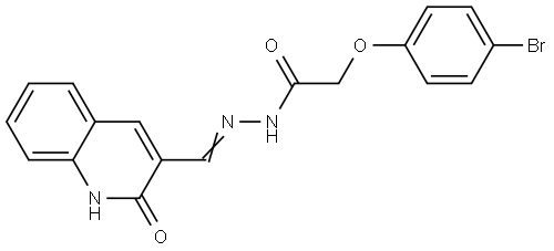 2-(4-BROMOPHENOXY)-N'-((2-OXO-1,2-DIHYDRO-3-QUINOLINYL)METHYLENE)ACETOHYDRAZIDE Struktur