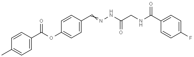 4-(2-(((4-FLUOROBENZOYL)AMINO)ACETYL)CARBOHYDRAZONOYL)PHENYL 4-METHYLBENZOATE Struktur