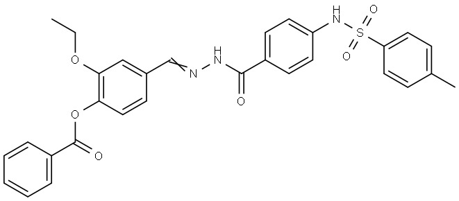 2-ETHOXY-4-(2-(4-(((4-ME-PH)SULFONYL)AMINO)BENZOYL)CARBOHYDRAZONOYL)PH BENZOATE Structure