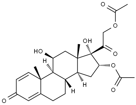 Pregna-1,4-diene-3,20-dione, 11β,16α,17,21-tetrahydroxy-, 16,21-diacetate