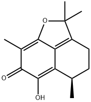 (R)-4,5-Dihydro-6-hydroxy-2,2,5,8-tetramethyl-2H-naphtho[1,8-bc]furan-7(3H)-one Struktur