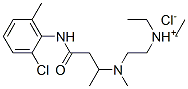 2-[(2-chloro-6-methyl-phenyl)carbamoylmethyl-propan-2-yl-amino]ethyl-d iethyl-azanium chloride Struktur