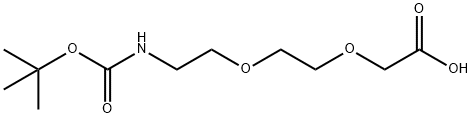 2-[2-(叔丁氧羰基氨基)乙氧基]乙氧基乙酸 結(jié)構(gòu)式