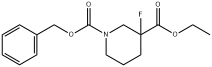 Ethyl 1-Cbz-3-fluoropiperidine-3-carboxylate Struktur