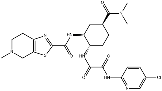 Ethanediamide, N1-(5-chloro-2-pyridinyl)-N2-[(1S,2S,4S)-4-[(dimethylamino)carbonyl]-2-[[(4,5,6,7-tetrahydro-5-methylthiazolo[5,4-c]pyridin-2-yl)carbonyl]amino]cyclohexyl]-