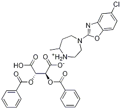 (R)-4-(5-chlorobenzo[d]oxazol-2-yl)-7-Methyl-1,4-diazepan-1-iuM (2S,3S)-2,3-bis(benzoyloxy)-3-carboxypropanoate Struktur