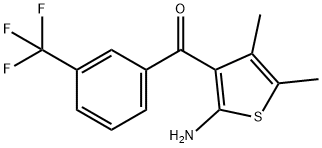 (2-AMINO-4,5-DIMETHYL-3-THIENYL)-[3-(TRIFLUOROMETHYL)PHENYL]METHANONE Struktur