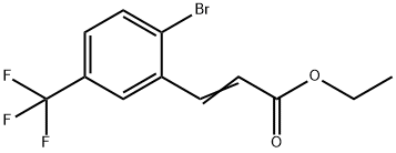 Ethyl (2E)-3-[2-bromo-5-(trifluoromethyl)phenyl]prop-2-enoate Struktur