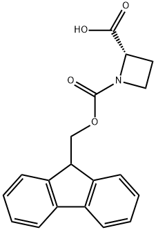 1-氯甲酸芴甲酯-(S)-吖丁啶-2-羧酸, 136552-06-2, 結構式