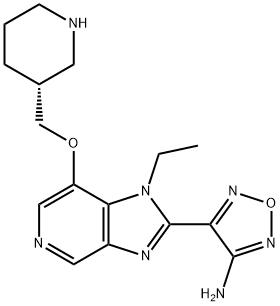 (R)-4-(1-ethyl-7-(piperidin-3-ylMethoxy)-1H-iMidazo[4,5-c]pyridin-2-yl)-1,2,5-oxadiazol-3-aMine Struktur