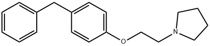 pyrrolidino-benzylphenoxyethanamine Struktur