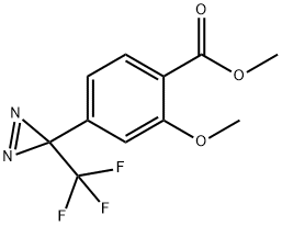 2-METHOXY-4-[3-(TRIFLUOROMETHYL)-3H-DIAZIRIN-3-YL]BENZOIC ACID, METHYL ESTER Struktur