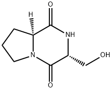 Pyrrolo[1,2-a]pyrazine-1,4-dione, hexahydro-3-(hydroxymethyl)-, (3R-cis)- (9CI) Struktur