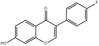3-(4-fluorophenyl)-7-hydroxy-4h-1-benzopyran-4-on Struktur