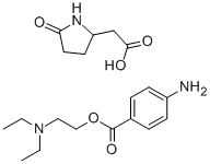 5-oxoproline, compound with 2-(diethylamino)ethyl 4-aminobenzoate (1:1) Struktur