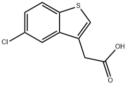 5-CHLOROBENZO[B]THIOPHENE-3-ACETIC ACID Struktur