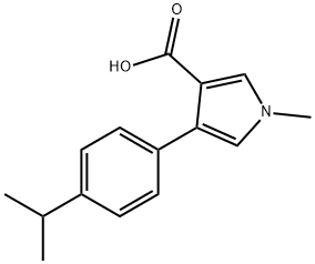 1-METHYL-4-[4-(1-METHYLETHYL)PHENYL]-1H-PYRROLE-3-CARBOXYLIC ACID Struktur