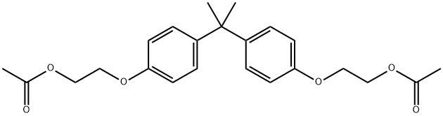 2,2'-[(1-methylethylidene)bis(4,1-phenyleneoxy)]bisethyl diacetate Struktur
