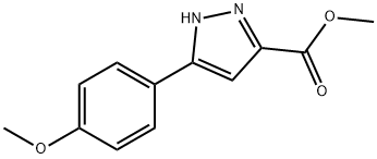 5-(4-Methoxy-phenyl)-2H-pyrazole-3-carboxylic acid methyl ester Struktur