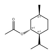 rel-2β*-Isopropyl-5β*-methyl-1α*-cyclohexanol acetate Struktur
