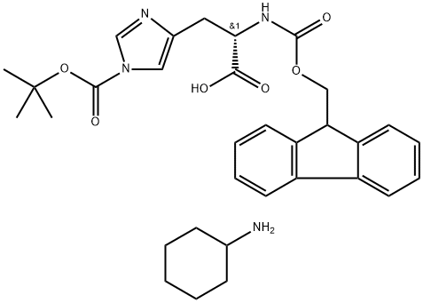 FMOC-L-HIS(BOC)-OH DCHA Struktur