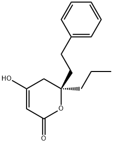 (6R)-4-HYDROXY-6-PHENETHYL-6-PROPYL-5,6-DIHYDRO-2H-PYRAN-2-ONE Struktur