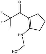 Ethanone, 2,2,2-trifluoro-1-[2-(hydroxymethylamino)-1-cyclopenten-1-yl]- (9CI) Struktur