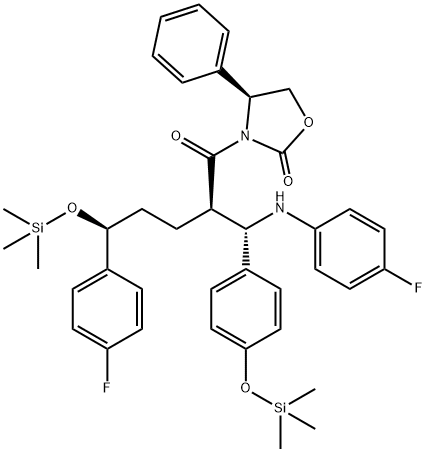 3-[(2R,5S)-5-(4-Fluorophenyl)-2-[(S)-[(4-fluorophenyl(amino)]][4-[trimethylsilyl]-oxy]phenyl]methyl]-1-oxo-5-[(trimethylsily)-oxy]pentyl]-4-phenyl-(4S)-2-oxazolidinone price.