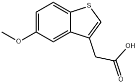 (5-Methoxy-benzo(b)thiophen-3-yl)acetic acid Struktur