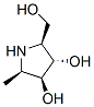 3,4-Pyrrolidinediol, 2-(hydroxymethyl)-5-methyl-, (2S,3S,4S,5R)- (9CI) Struktur