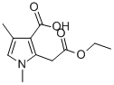 ethyl 3-carboxy-1,4-dimethyl-1H-pyrrole-2-acetate Struktur